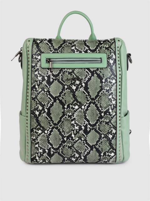 

CORSICA Women Green & Black Graphic Backpack