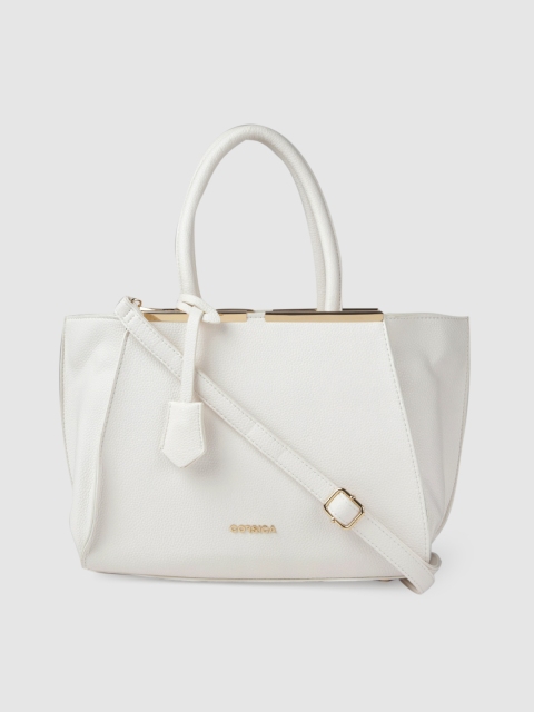 

CORSICA Off-White Solid Handheld Bag