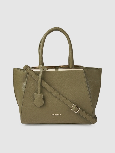

CORSICA Olive Green Solid Handheld Bag