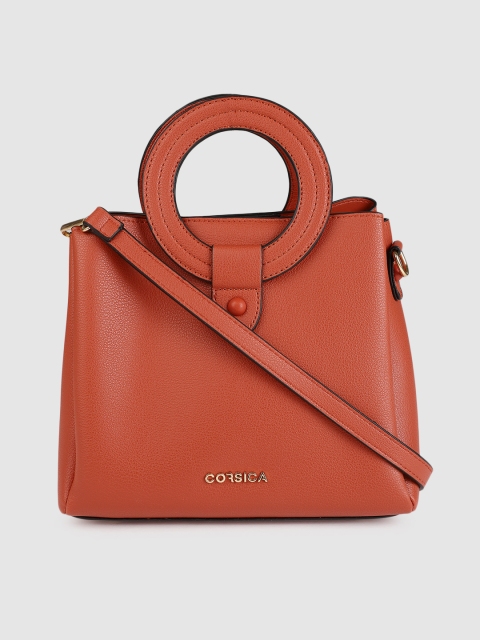 

CORSICA Brown Solid Handheld Bag