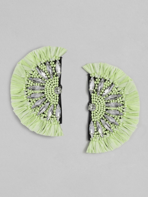

CORSICA Green Oval Ear Cuff
