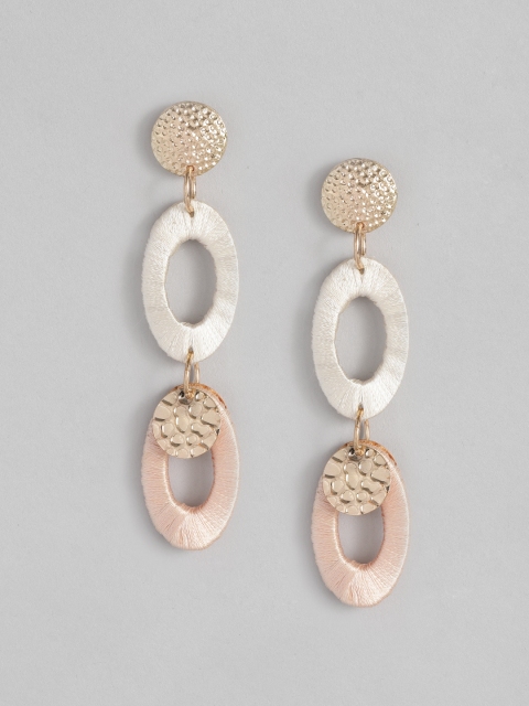 

CORSICA Multicoloured Gold-Plated Oval Drop Earrings, Multi