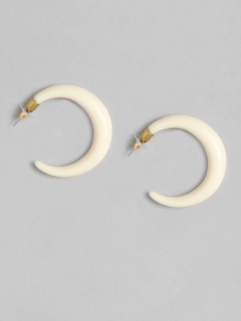 

CORSICA White Gold-Plated Circular Half Hoop Earrings