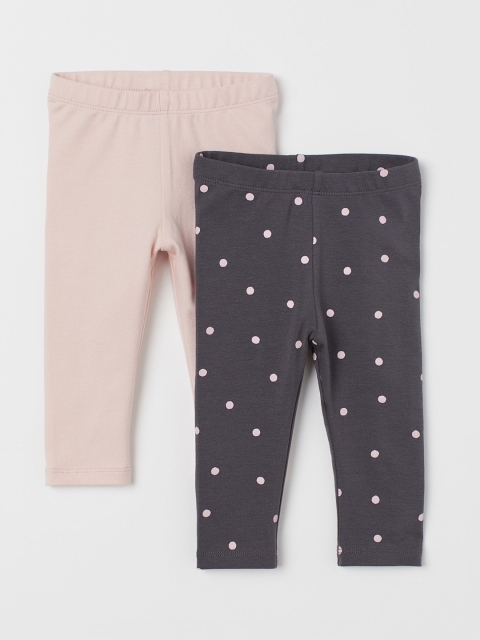 

H&M Girls Pink & Grey 2-Pack Leggings