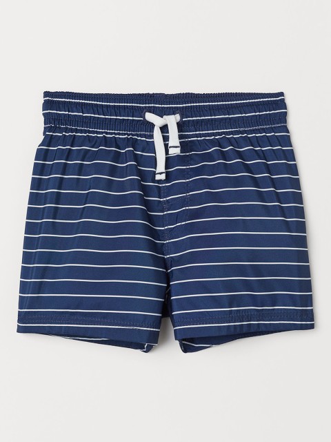 

H&M Boys Navy Blue & White Patterned Swim Shorts