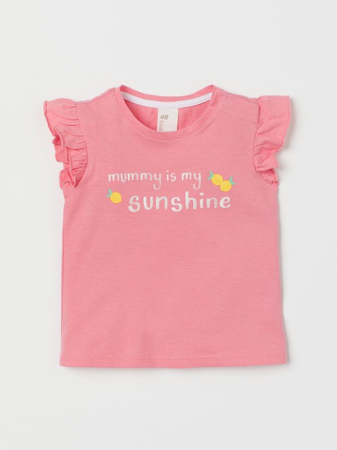

H&M Girls Pink Printed Top
