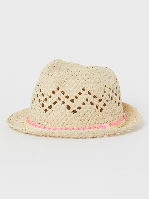 

H&M Girls Beige Hole-Patterned Straw Hat