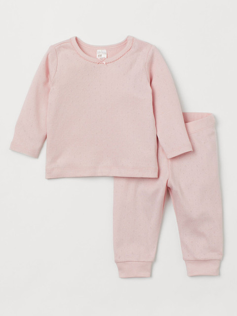 

H&M Girls Pink Pointelle Sustainable Pyjamas