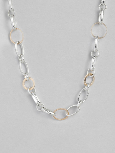 

Corsica Silver-Toned & Gold-Toned Chain Link Design Necklace