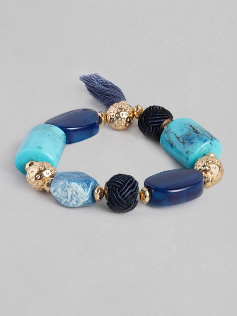

CORSICA Blue And Black Stone Studded Bracelet