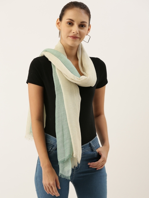 

CORSICA Women Green & Beige Colourblock Scarf