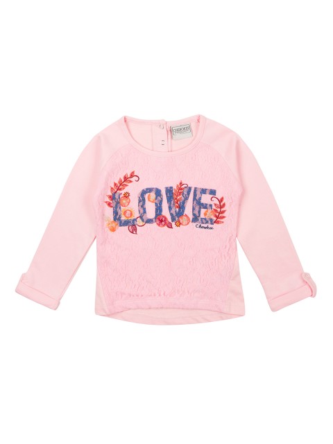 

Cherokee Girls Pink Printed High-Low Top