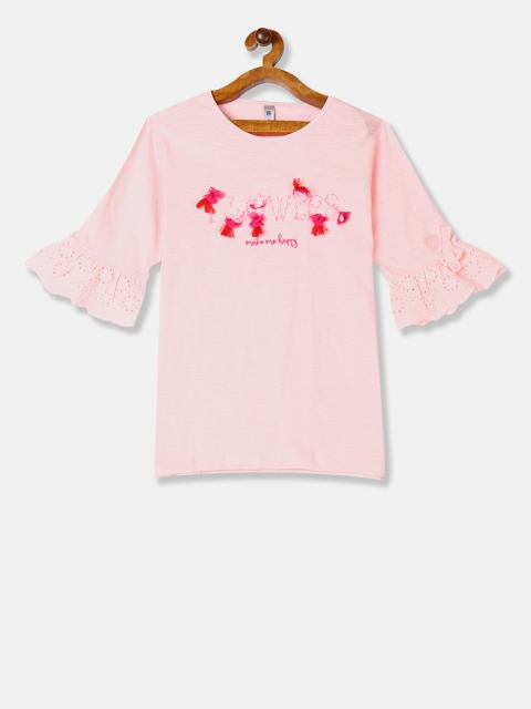 

Cherokee Girls Pink Printed Top