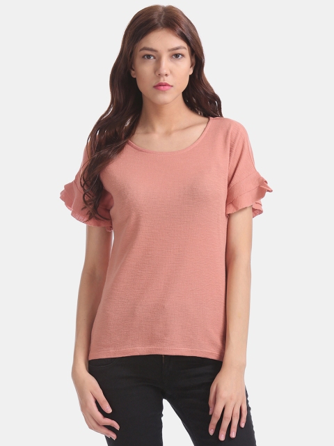 

ELLE Women Pink Solid Top