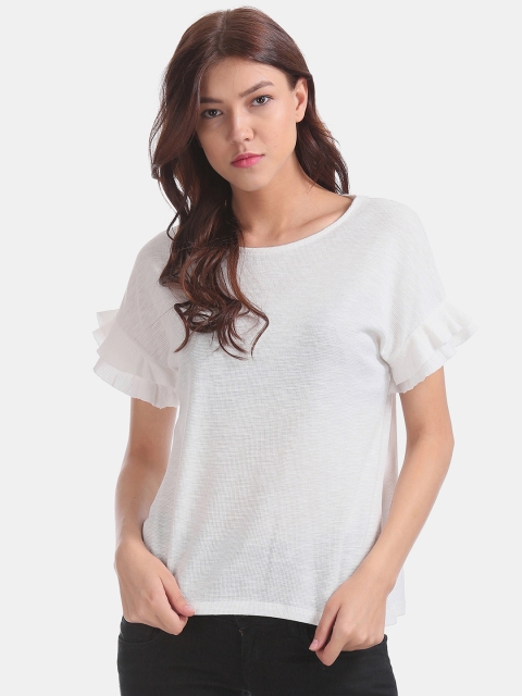 

ELLE Women White Solid Top