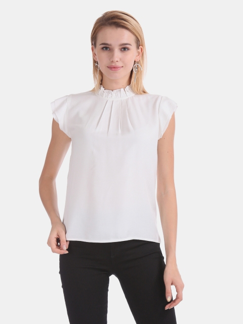 

ELLE Women White Solid Top