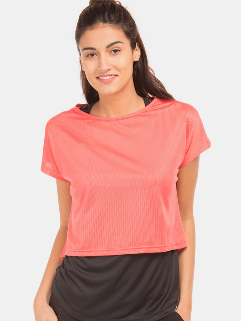 

Sugr Women Pink & Black Colourblocked Tiered Top