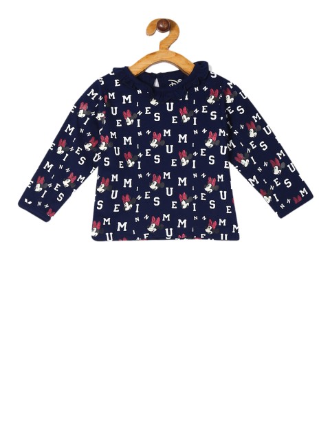 

Colt Infant Girls Navy Blue Minnie Mouse Print Pure Cotton Top