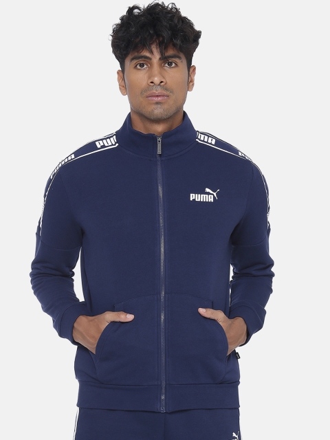 

Puma Men Blue Brand logo Print Amplified Track TR Sporty Jacket