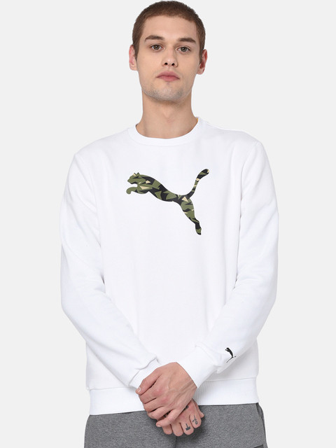 

Puma Men White Graphic Crew VIII Printed Sweatshirt