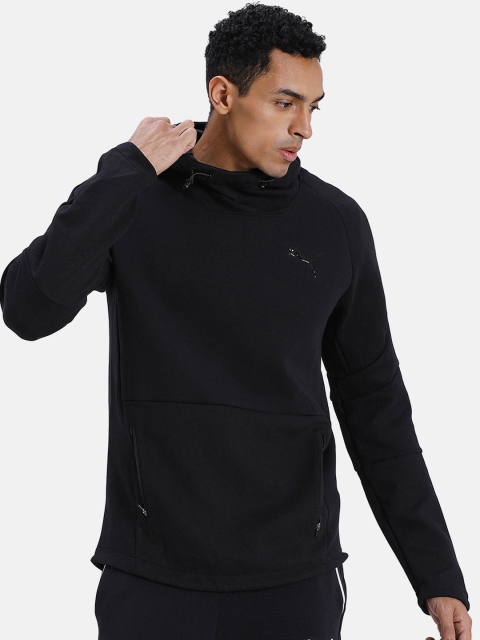 

Puma Men Black Solid Evostripe Move Hooded Sweatshirt