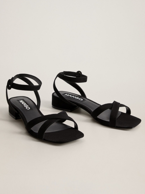 

MANGO Women Black Solid Block Heels