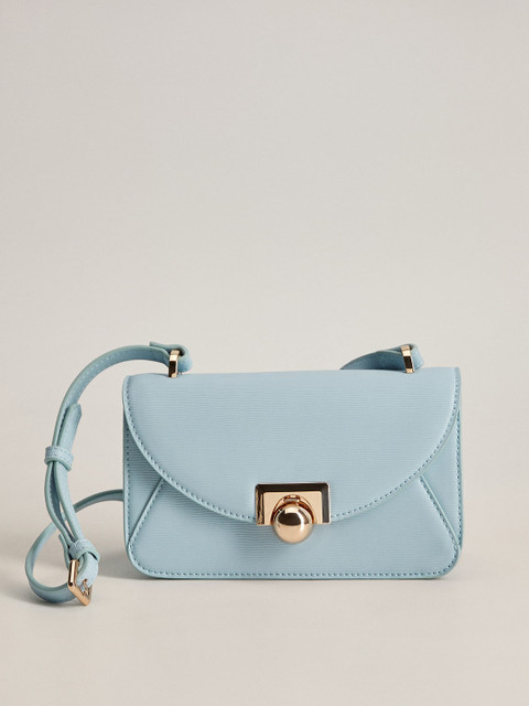 

MANGO Blue Solid Sling Bag