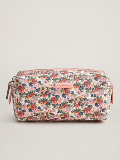 

MANGO Women Multicoloured Floral Print Cosmetic Pouch, Multi