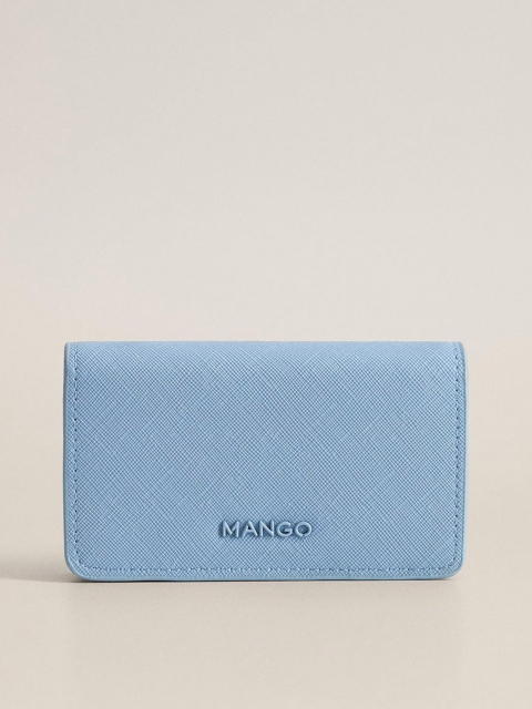 

MANGO Women Blue Solid Two Fold Wallet