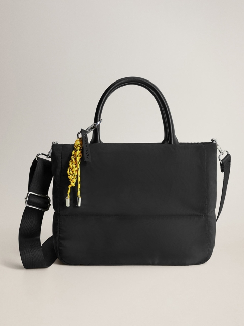 

MANGO Black Solid Handheld Bag
