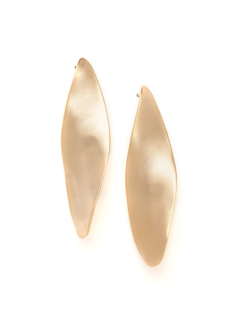 

20Dresses Muted Gold-Toned Contemporary Drop Earrings