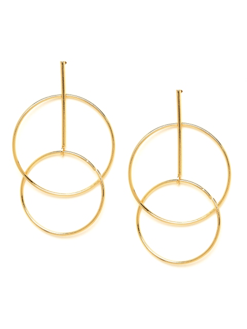 

20Dresses Gold-Toned Circular Drop Earrings