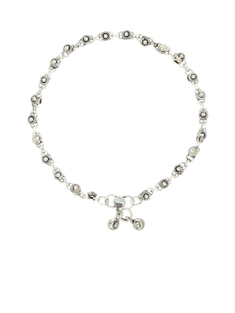 

ahilya Oxidised 92.5 Sterling Silver Pushpika Anklet