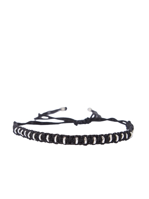 

ahilya Oxidised 92.5 Sterling Silver Black Saral Cord Anklet