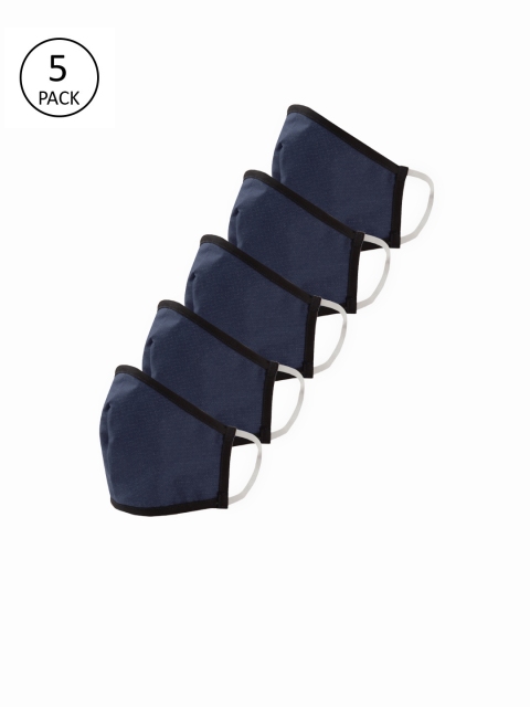 

YOTHVIK Unisex 5 Pcs Navy Blue Anti-Pollution 2 ply Reusable Outdoor Protection Mask