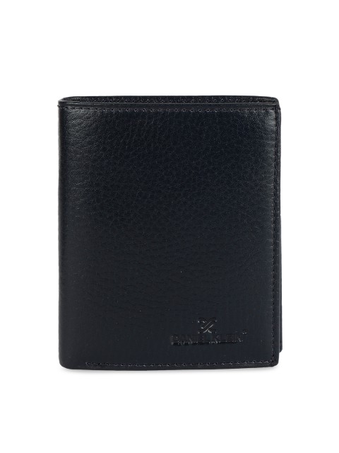

Daniel Klein Men Blue Textured Leather Two Fold Wallet