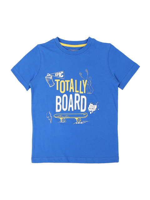 

Pantaloons Junior Boys Blue Printed Round Neck T-shirt