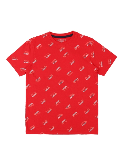 

Pantaloons Junior Boys Red Printed Round Neck T-shirt