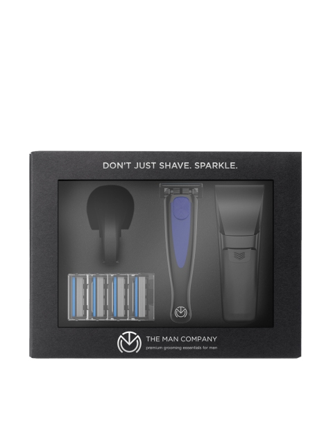 

THE MAN COMPANY Midnight Blue & Black Signature Shaving Kit