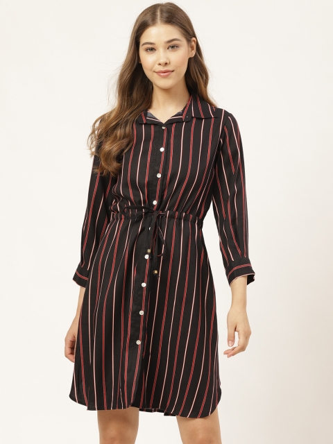 

20Dresses Women Black & Red Striped Shirt Dress