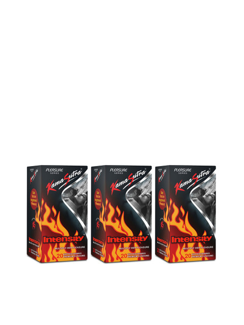 

Kama Sutra Pack of 3 Intensity Dotted & Ribbed Premium Condoms, Multi