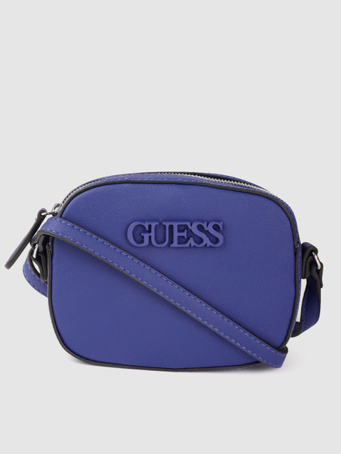 

GUESS Blue Solid Sling Bag
