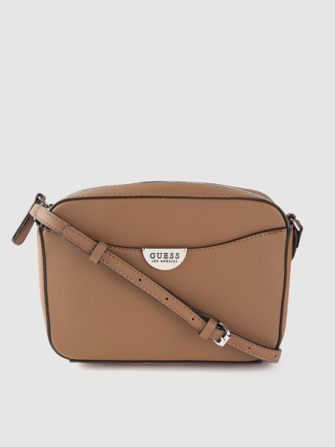 

GUESS Brown Solid Small Sling Bag