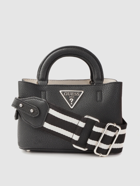 

GUESS Black Textured Handheld Bag