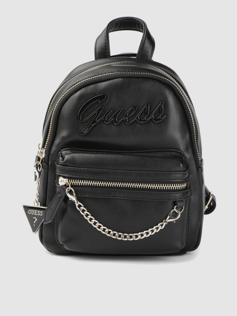 

GUESS Women Black Solid Backpack