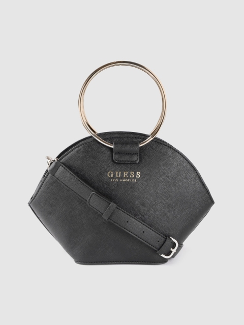 

GUESS Black Solid Handheld Bag