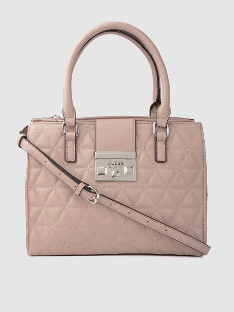 

GUESS Women Beige Quilted Shoulder Bag