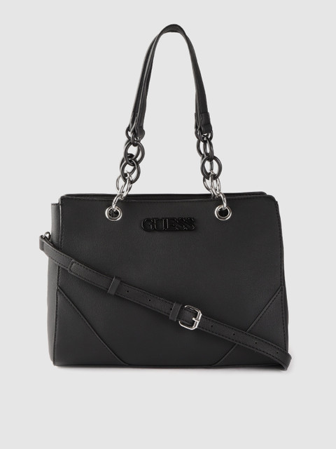 

GUESS Black Solid Handheld Bag