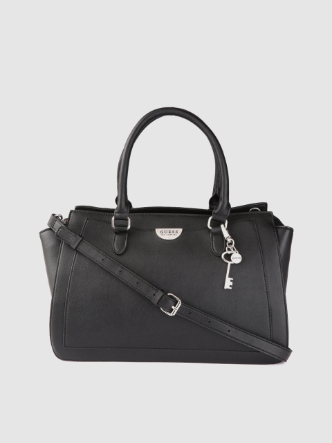 

GUESS Black Solid Swagger Handheld Bag