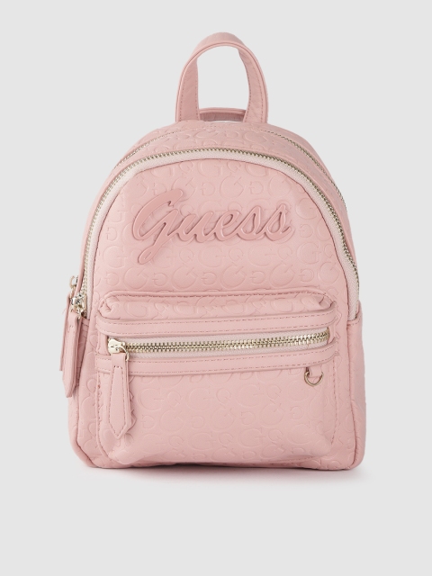 

GUESS Women Pink Textured Backpack